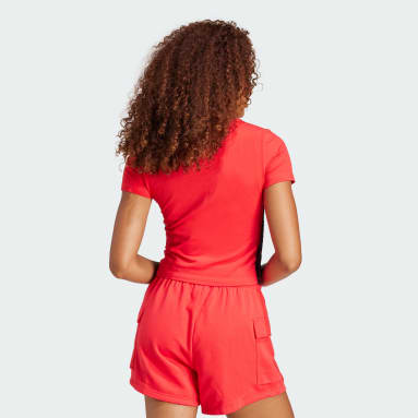 เสื้อยืดทรงสลิมสำหรับเด็กเล็ก Essentials 3-Stripes