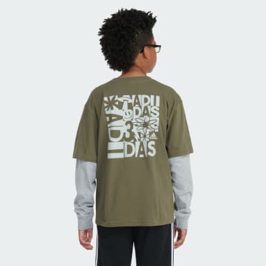 Youth Training Green Short Sleeve Logo Stack Tee