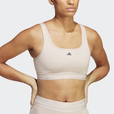Top Deportivo de Entrenamiento Aeroreact Techfit Soporte Ligero Café Mujer Training
