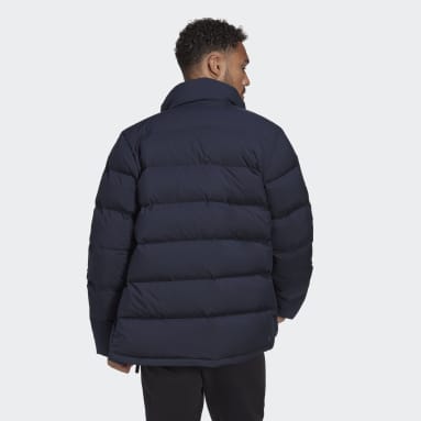 Männer Sportswear Helionic Mid-Length Daunenjacke Blau