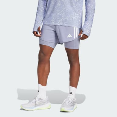 กางเกงขาสั้นดีไซน์ทูอินวัน Own the Run 3-Stripes