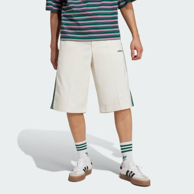 '80s Loose Buttoned 3-Stripes 11-Inch Bermuda Shorts