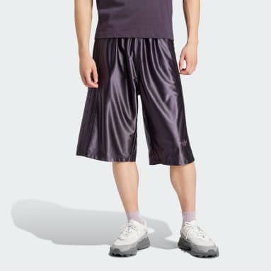 Men Lifestyle Purple Oversized Shorts
