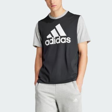 Camiseta Essentials Single Jersey Big Logo Negro Hombre Sportswear