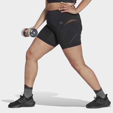 Women Gym & Training Black adidas TLRD HIIT 45 Seconds Training Short Tight (Plus Size)