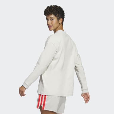 Women Basketball Beige 셀렉트 모크넥 긴팔 티