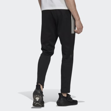 Pants 3 Franjas Puño Ajustados Negro Hombre Sportswear
