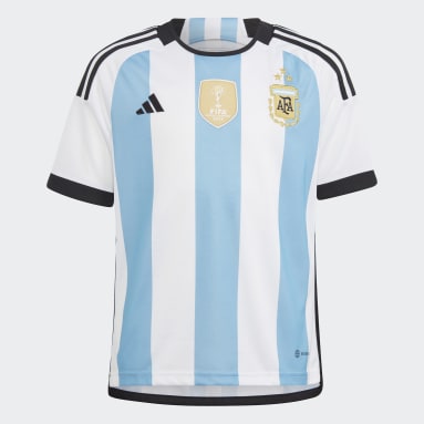 Camiseta titular Argentina 3 estrellas 2022 Blanco Niño Fútbol