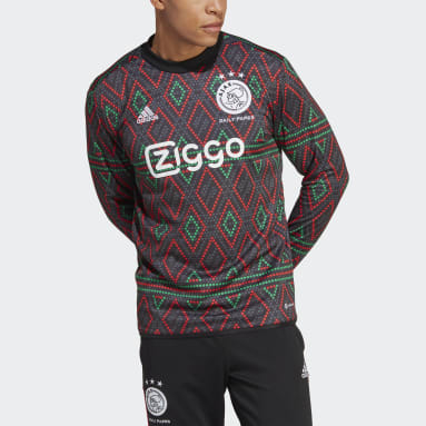 Haut d'échauffement Ajax Amsterdam Warm Noir Hommes Football