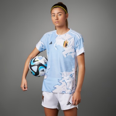 Ženy Futbal modrá Dres Belgium Women's Team 23 Away Authentic