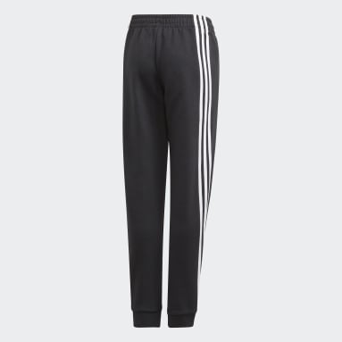 Youth 8-16 Years Training Black 3-Stripes Tapered Leg Pants
