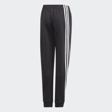 Pantaloni 3-Stripes Tapered Leg Nero Ragazza Sportswear