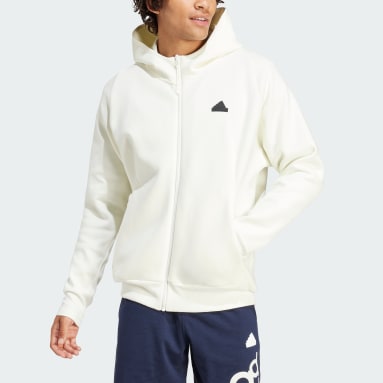Mænd Sportswear Hvid Z.N.E. Premium Full-Zip Hooded træningsjakke
