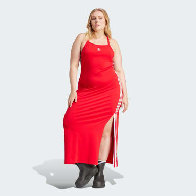 Buy Adidas Originals women plus size high rise training tight red