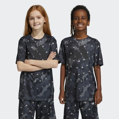 Youth 8-16 Years Sportswear White Train Essentials Seasonal AEROREADY Allover Print Regular-Fit Tee