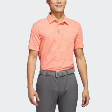 Men's Golf Orange Space Dye Golf Polo Shirt