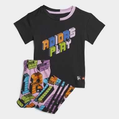 Kids sportswear Black adidas x Classic LEGO® Tee and Pants Set
