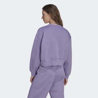 Women's Originals Purple Adicolor Essentials Crew Sweatshirt