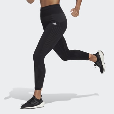 Ženy Beh čierna Legíny Aeroknit Winter Running Long