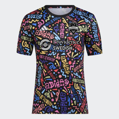 Men's Soccer Black Seattle Sounders MLS HHM Pre-Match Jersey