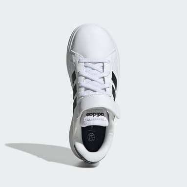 Scarpe Grand Court Lifestyle Court Elastic Lace and Top Strap Bianco Bambini Sportswear