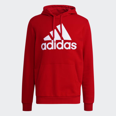 Herr Sportswear Röd Essentials Fleece Big Logo Hoodie