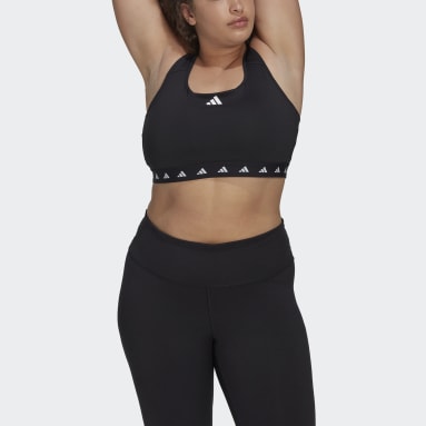 Frauen Fitness & Training Powerreact Training Medium-Support Techfit Sport-BH – Große Größen Schwarz