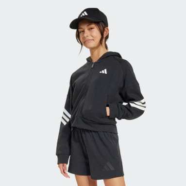 Future Icons 3-Stripes Full-Zip Kids Kapüşonlu Üst