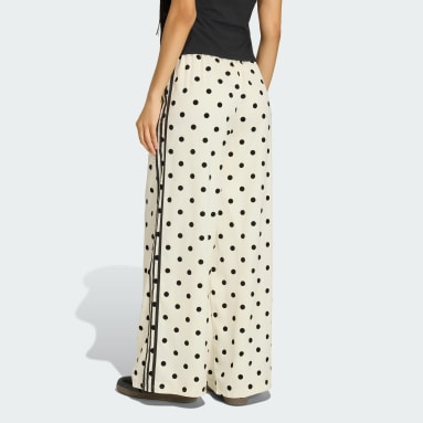 PANTALON LARGE SATIN POLKA DOTS