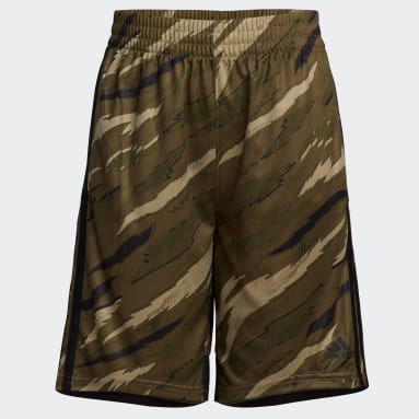 Youth Lifestyle Green Tiger Camo Shorts