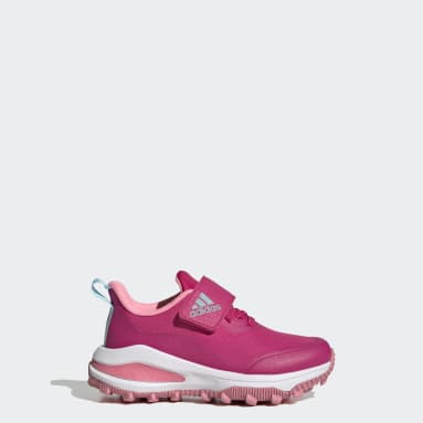 Kids Sportswear Pink FortaRun All-Terrain Cloudfoam Sport Running Elastic Lace and Top Strap Shoes