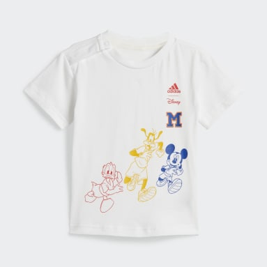 Conjunto de Playera y Shorts Mickey Mouse adidas x Disney Blanco Niño Sportswear
