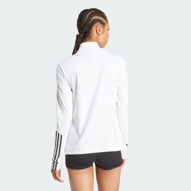 Sudadera Hyperglam Training Quarter-Zip Blanco Mujer Gimnasio Y Entrenamiento