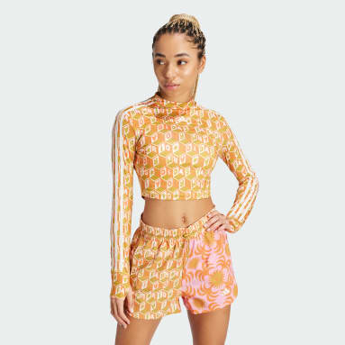 Top Cropped Manga Longa adidas x FARM Rio