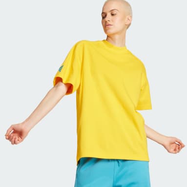 Women adidas_by_stella_mccartney Yellow 스텔라 로고 티셔츠