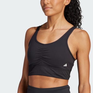 Sutiã de Sustentação Intermédia Essentials Preto Mulher Ginásio E Treino