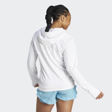 Sudadera con capucha Made to be Remade Running Blanco Mujer Running