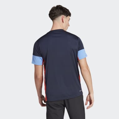Camiseta Training Colorblock 3 Rayas Azul Hombre Training