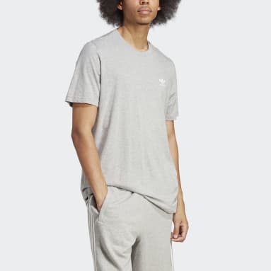 Männer Originals Trefoil Essentials T-Shirt Grau