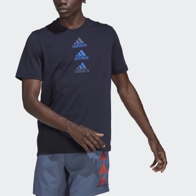 Playera Designed to Move Logo Azul Hombre Training