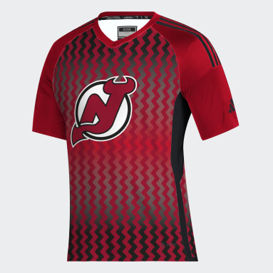 Men's New Jersey Devils adidas Red Authentic Custom Jersey