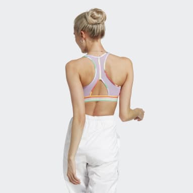 Brassière adidas x FARM Rio Maintien moyen or Femmes Sportswear