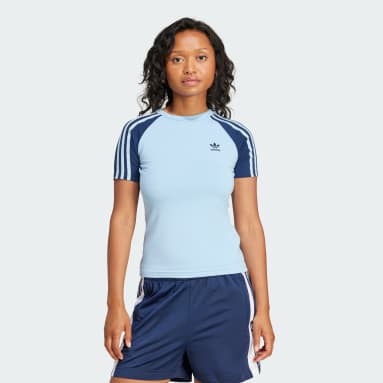 Remera Adicolor 3 Tiras Raglán Ajustada