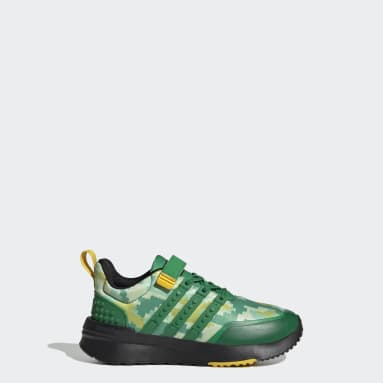 Kids Running Green adidas x LEGO® Racer TR21 Elastic Lace and Top Strap Shoes