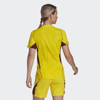 T23 P GK JSY W Amarelo Mulher Futebol