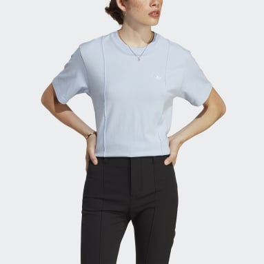 ผู้หญิง Originals สีน้ำเงิน เสื้อยืด Premium Essentials
