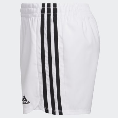 Youth Basketball White 3-Stripes Woven Shorts
