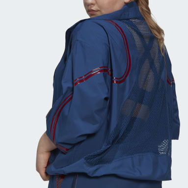adidas by Stella McCartney TruePace Woven Jacket (Plus Size) Niebieski
