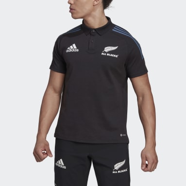 Men Rugby Black All Blacks Rugby Polo Shirt