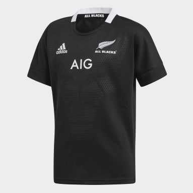 Kids Rugby Black All Blacks Home Jersey